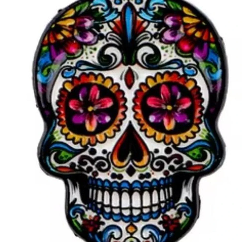 Sugar Skull Enamel Pin Day of the Dead Dia de los Muertos Calavera Lapel Pin NEW
